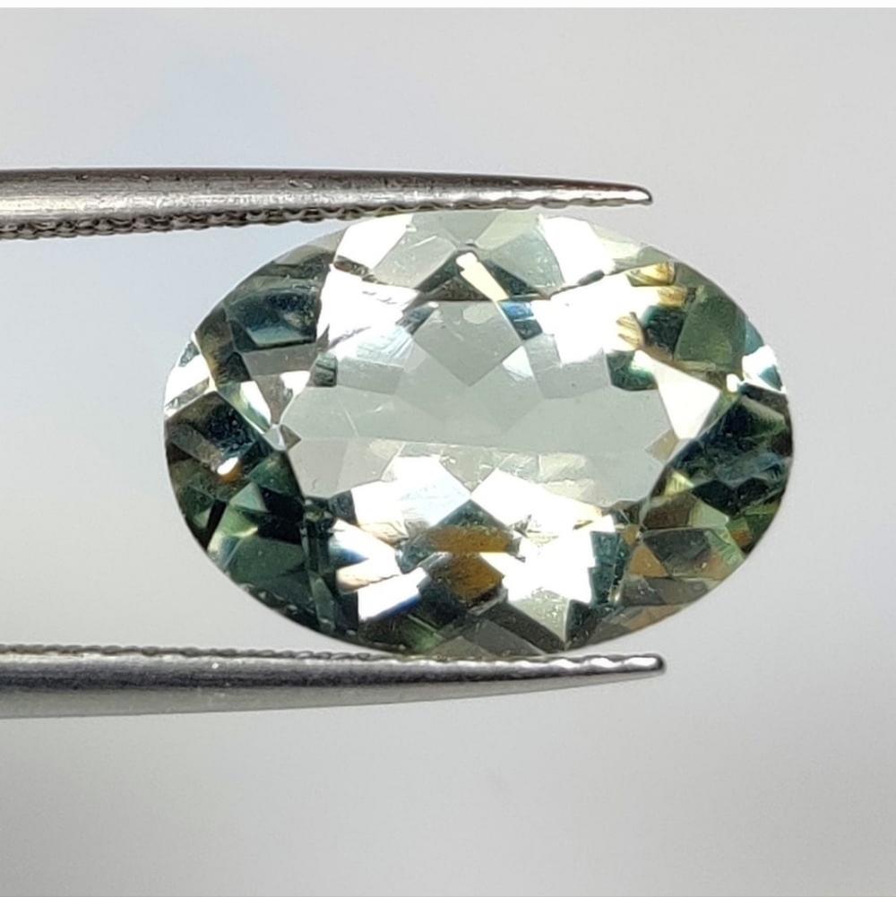 5.14 Ct Natural Green Amethyst Oval Cut